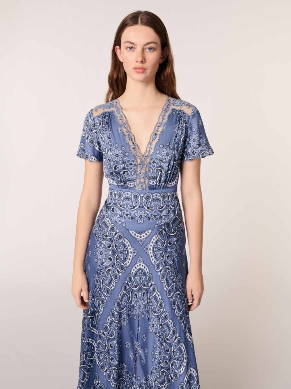 NWT Maje 'Riblueta' Flowing Maxi Dress - sz 34 (XS-S)